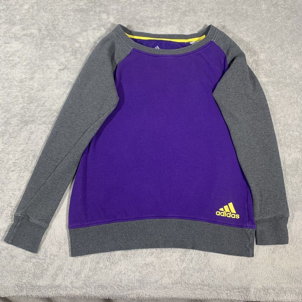 Adidas purple and gray sweatshirt Women’s size XS